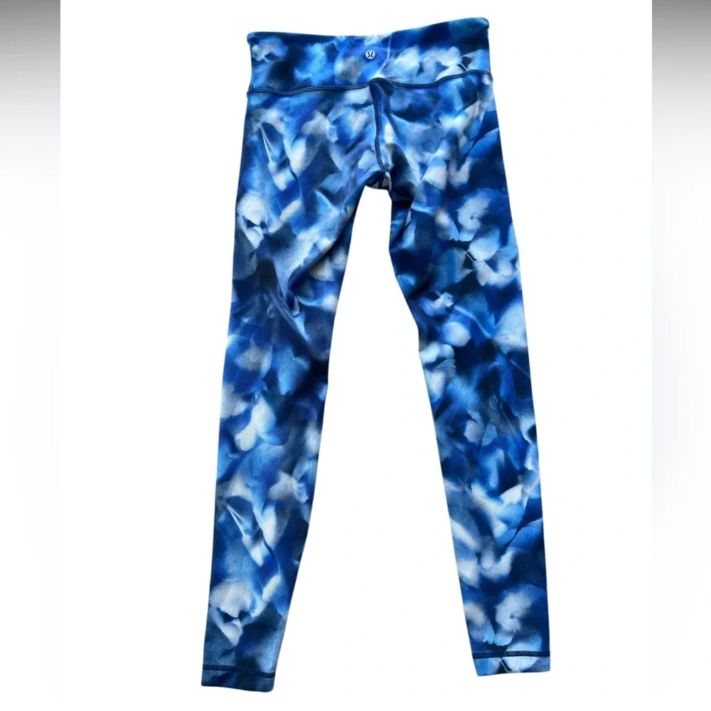 Lululemon Wunder Under Low-Rise 28” Leggings Blue Blush‎ Blossom Size 6